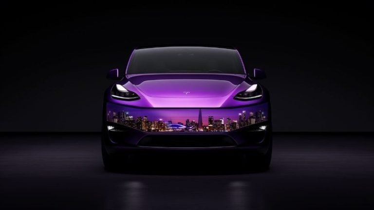 Tesla Model Y Transforms into Ferrari or Rolls-Royce with EVision’s New LED Display