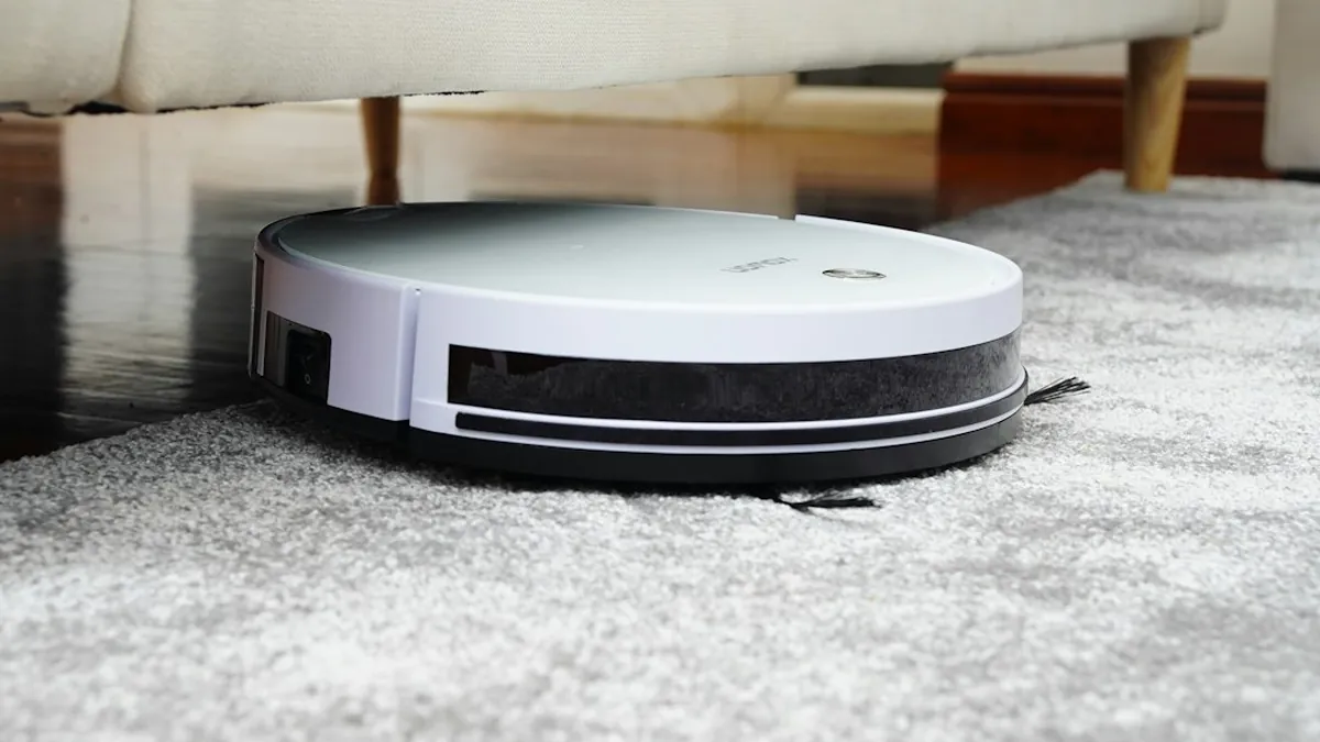 Cleaning Robot Malfunction Spreading Debris Across Airport Terminal