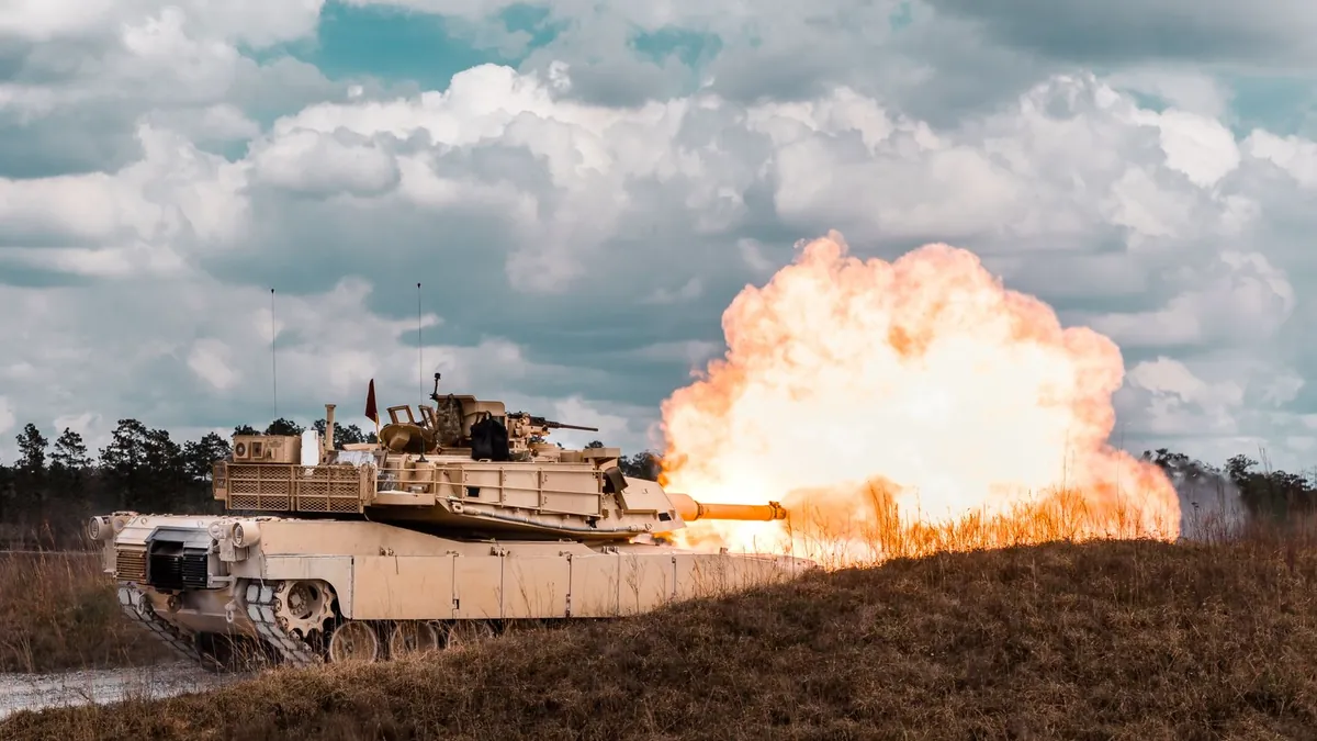 M1 Abrams Main Battle Tank with NBC Filtration Systems for Contaminated Environments
