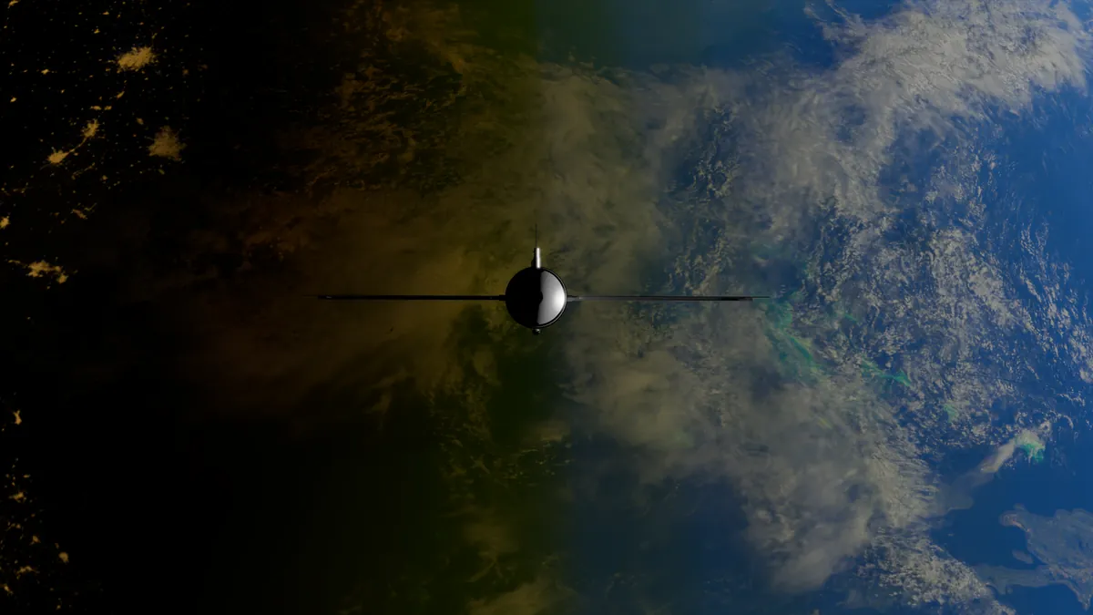 Misty Stealth Reconnaissance Orbiter with Cloaking Technology Integration